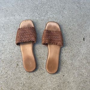 Madewell Woven Leather Slide Sandals